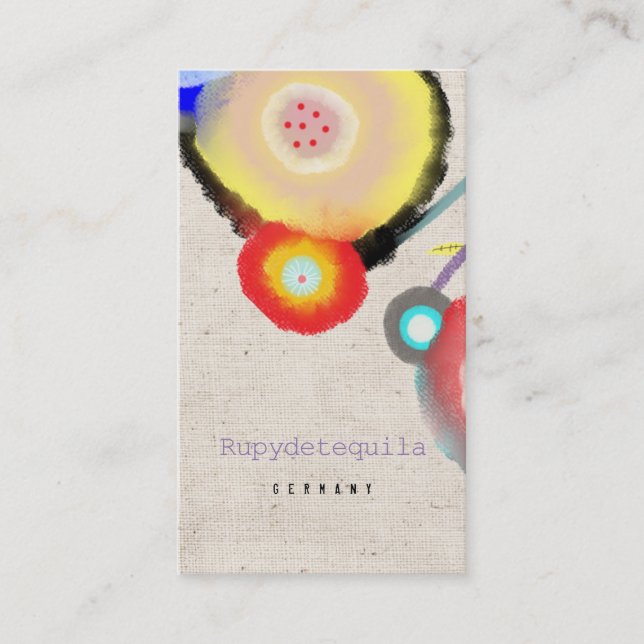 Carte de visite de couleurs d'eau (Devant)