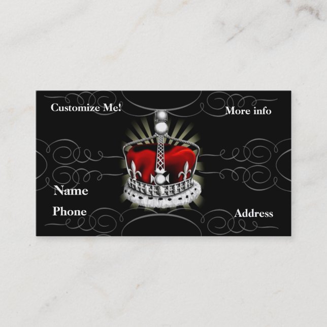Carte de visite de couronne (Devant)
