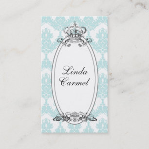 Carte de visite de couronne de damassé (menthe)