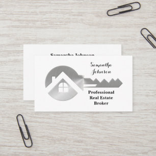 Carte de visite de courtage immobilier Silver Key