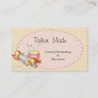 Carte de visite de couture fait sur commande