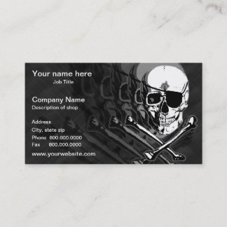 Carte de visite de crâne de pirate et de modèle
