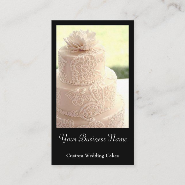Carte de visite de créateur de gâteaux de mariage (Devant)