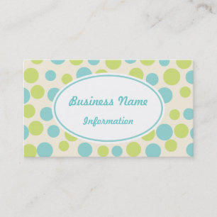 Carte de visite de crème Turquoise