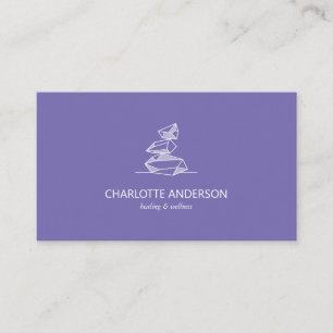 Carte de visite de cristal de Gem violet
