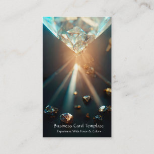 Carte de visite de cristal de pierres de diamant