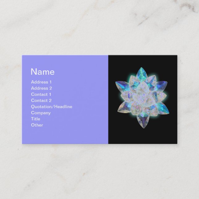 Carte de visite de cristal radiant (Devant)