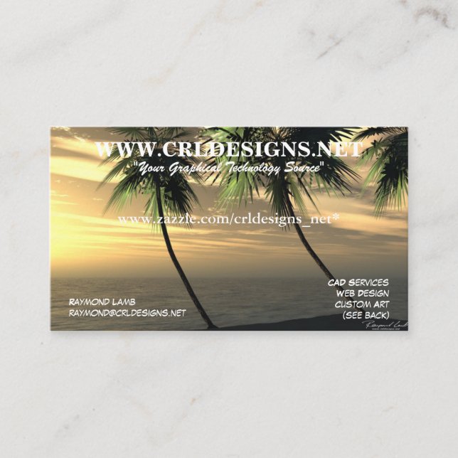 carte de visite de CRLDesigns.net (Devant)