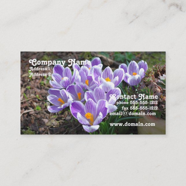 Carte de visite de crocus (Devant)