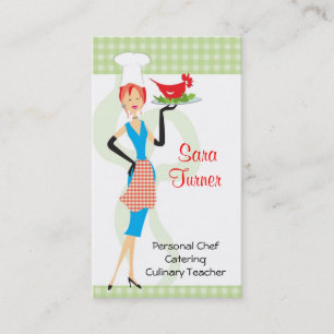 Carte de visite de cuisine de chef de nourriture