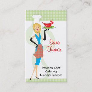 Carte de visite de cuisine de chef de nourriture