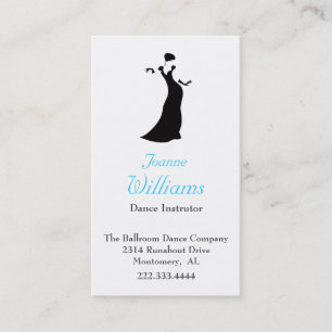 Carte de visite de danse de salle de bal