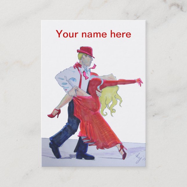carte de visite de danse de salon (Devant)