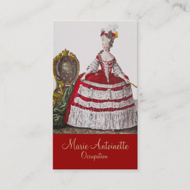 Carte de visite de ~ de la Reine Marie Antoinette (Devant)