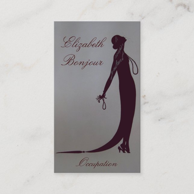 Carte de visite de ~ de plat de mode de Moi (Devant)