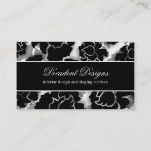 Carte de visite de décadence florale Grunge