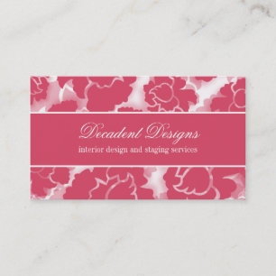 Carte de visite de décadence florale Grunge