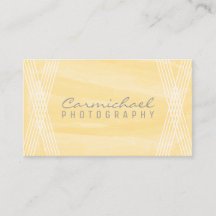 Carte de visite de déco aquarelle jaune