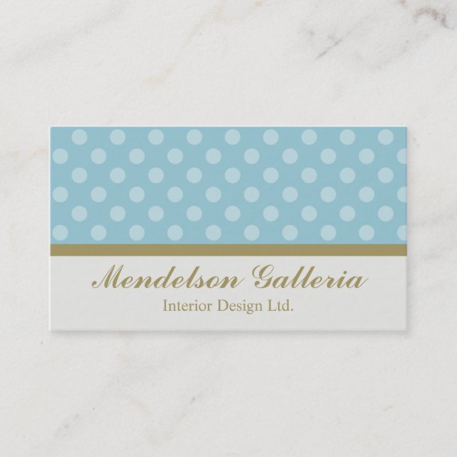 Carte de visite de Deco Dots Blue Design Company (Devant)