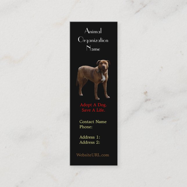 Carte de visite de délivrance de chien de photo de (Devant)