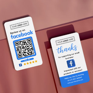 Carte de visite de demande de révision Facebook