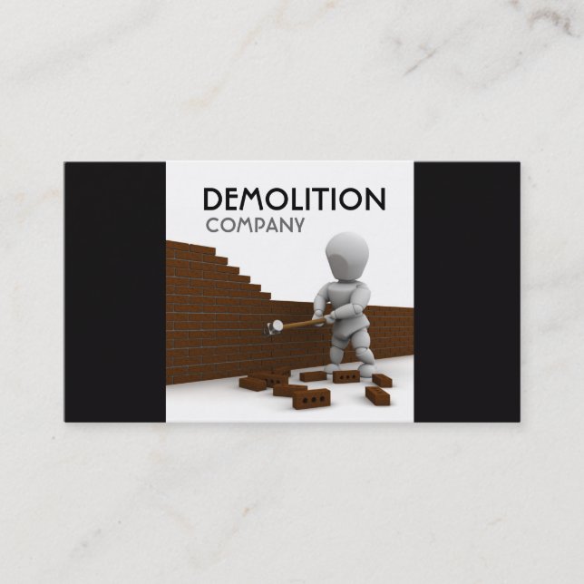 Carte de visite de démolition (Devant)