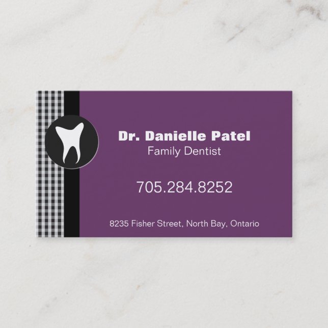 Carte de visite de dentiste de famille - (Devant)