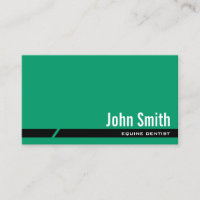 Carte de visite de dentiste de l'équine vert clair