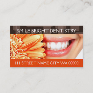 Carte de visite de dentiste dentisterie