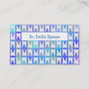 Carte de visite de dentiste Motif de boîte à dent 