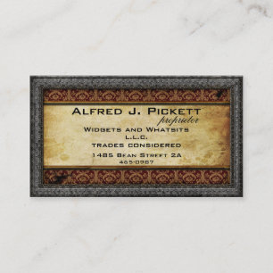 Carte de visite de dents de Steampunk de cadre