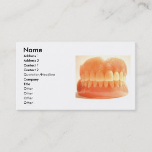 Carte de visite de dents fausses