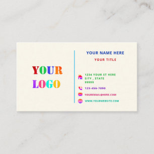 Carte de visite de design couleur frais personnali