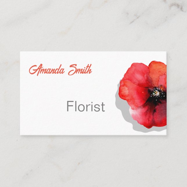 Carte de visite de design floral (Devant)
