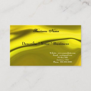 Carte de visite de design jaune lisse