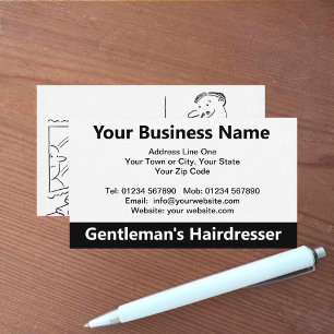 Carte de visite de dessin animé de coiffeur