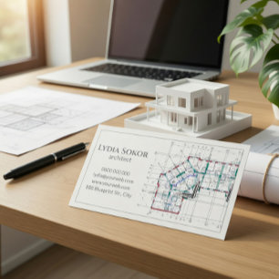 Carte de visite de dessin architectural