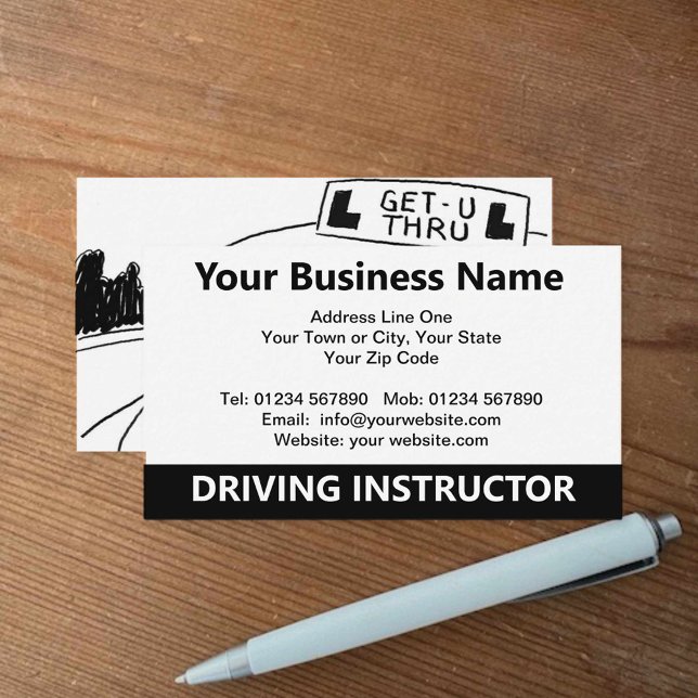 Carte de visite de dessin de l'instructeur de cond (Créateur téléchargé)
