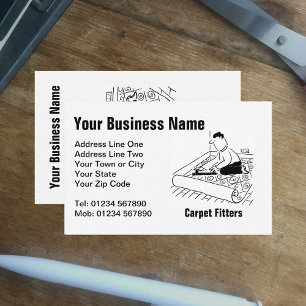 Carte de visite de dessin pour tapis
