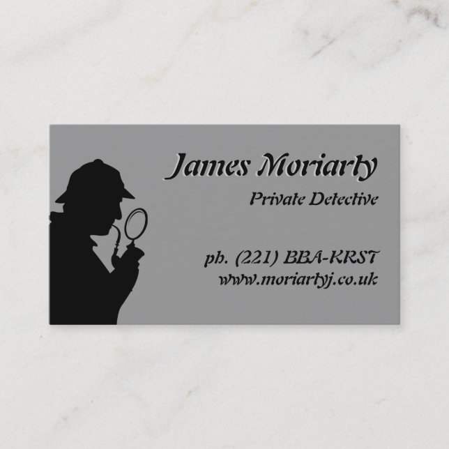 Carte de visite de détective privé/investigateur (Devant)