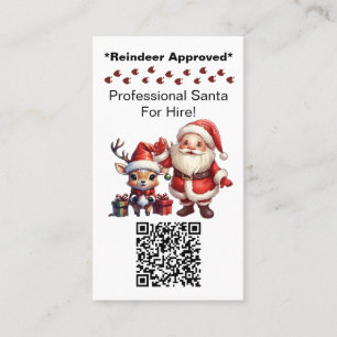 Carte de visite de deux côtés du Père Noël Modifie