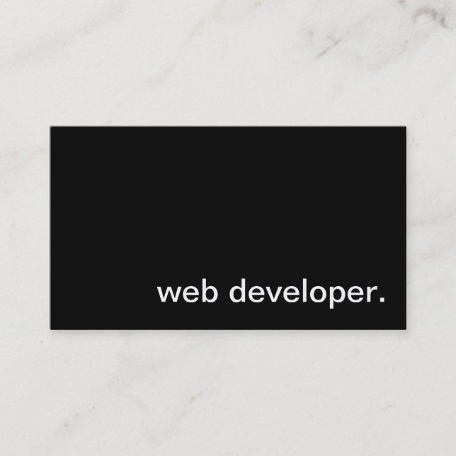 Carte de visite de développeur web (Devant)