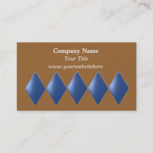 Carte de visite de diamants flottants bleus