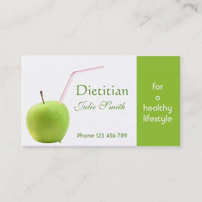 Carte de visite de diététicien (Devant)