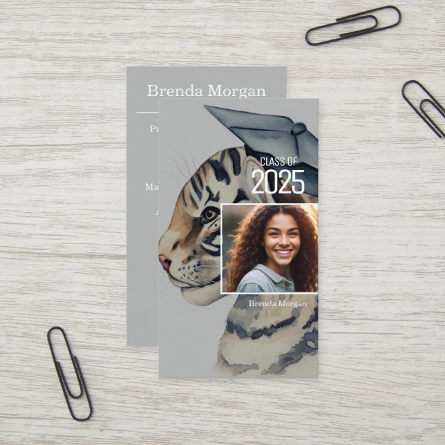 Carte de visite de diplôme (Devant/Arrière en situation)