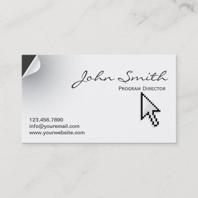 Carte de visite de directeur du programme de (Devant)
