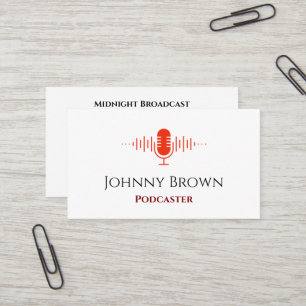 Carte de visite de disc jockey pour podcaster