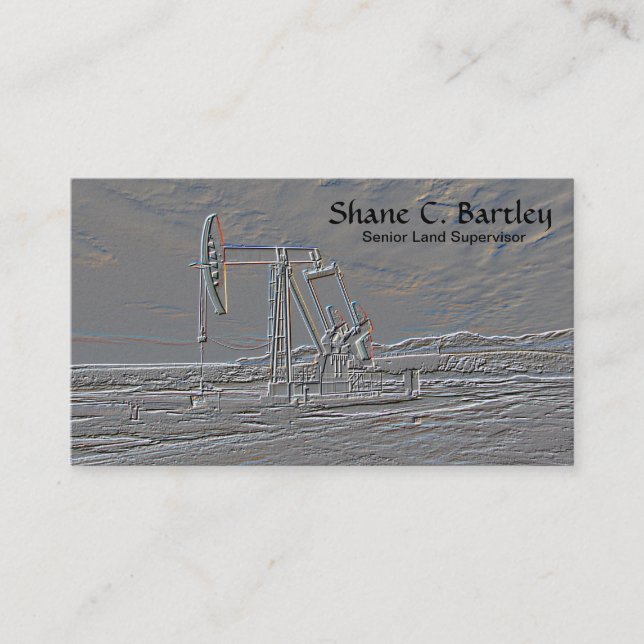 Carte de visite de dispositif de pompage d'huile (Devant)