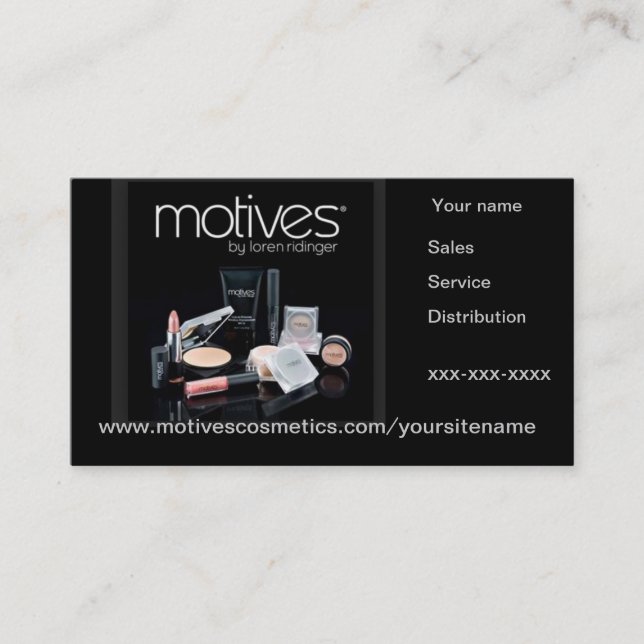 Carte de visite de distributeur de motifs avec le (Devant)