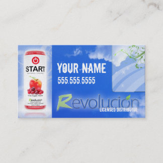 Carte de visite de distributeur de REVOLUCION